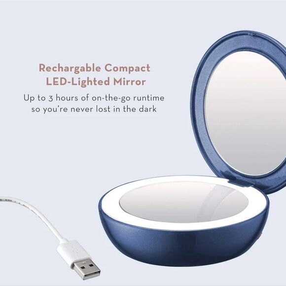 Conair Unbound Petite Rechargeable Compact LED-Lighted Mirror - Picture 2 of 13